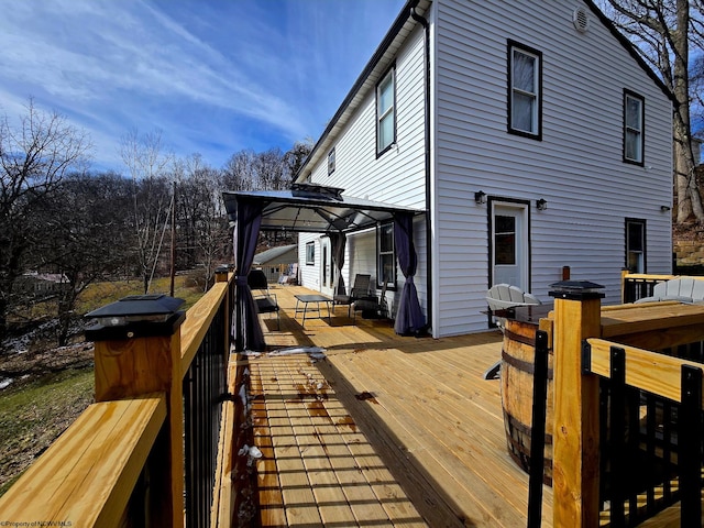 exterior space with a gazebo