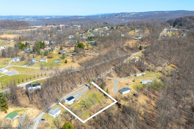 drone / aerial view with a rural view