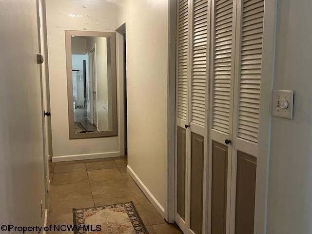 15401/2 Country Club Rd, Fairmont, WV 26554 - hallway featuring tile patterned floors and baseboards