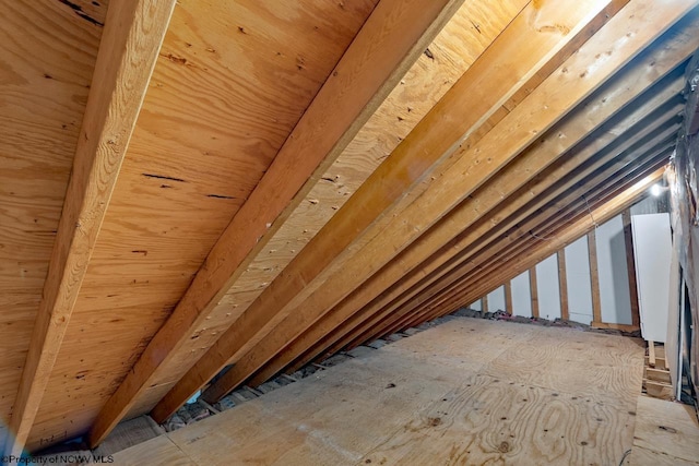 view of attic