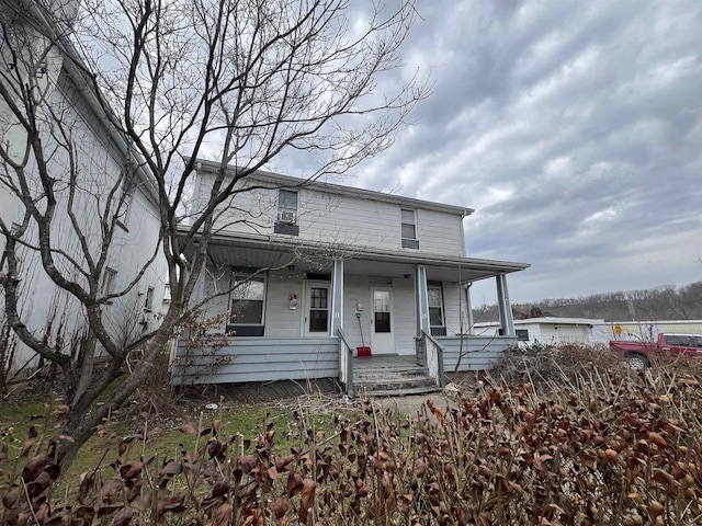 view of front of property with a porch