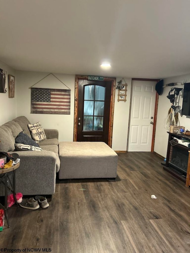 living room featuring wood finished floors