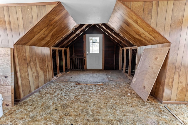 view of attic