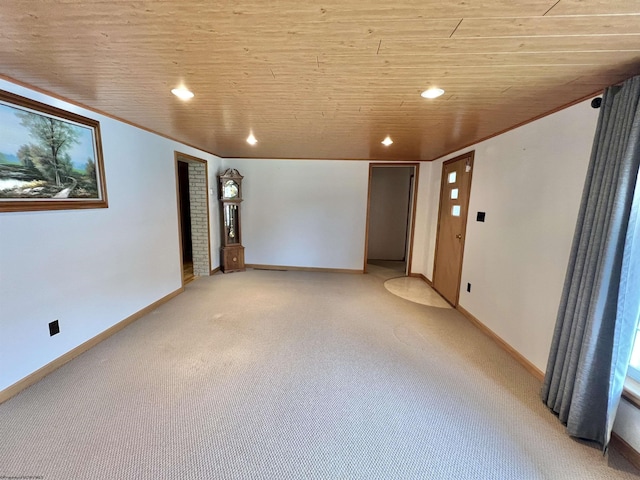 762 Pearl St, Grafton, WV 26354 - spare room with baseboards, recessed lighting, and light colored carpet
