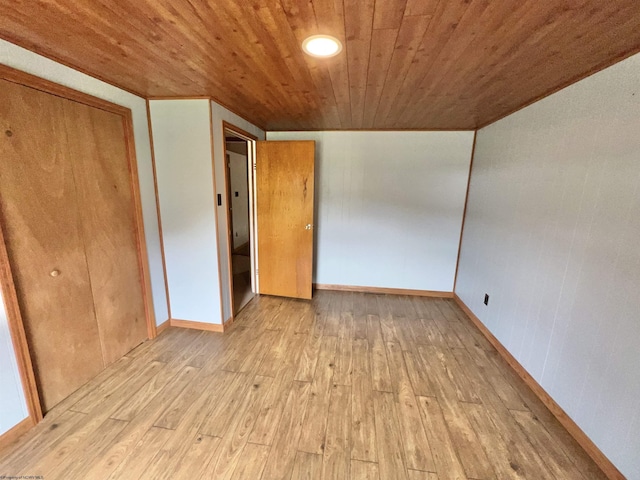 762 Pearl St, Grafton, WV 26354 - unfurnished bedroom featuring a closet, baseboards, wood finished floors, and wooden ceiling