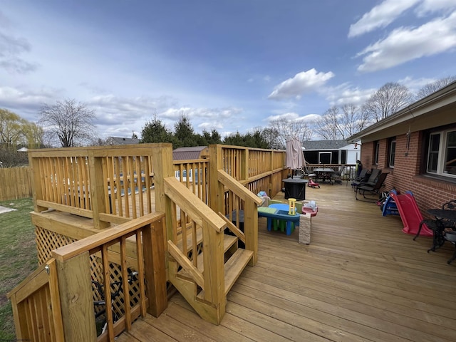 view of wooden terrace