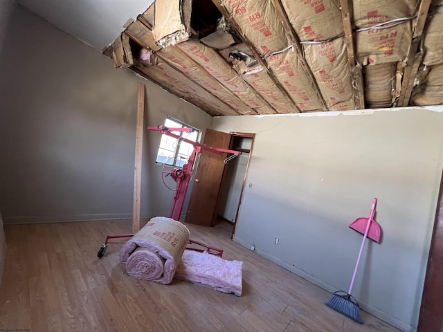 interior space featuring wood finished floors