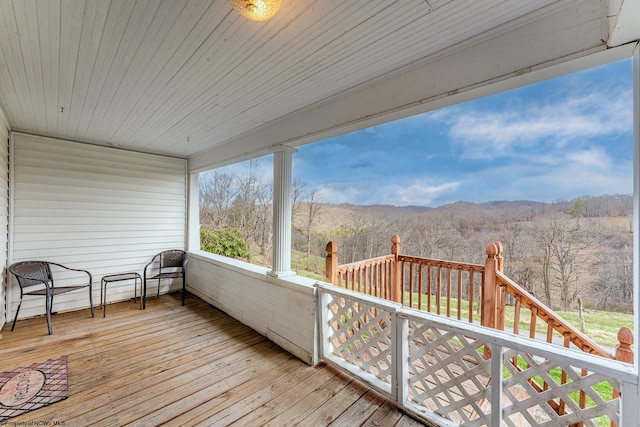 506 Delta Rd, Wileyville, WV 26581 - wooden terrace with a forest view