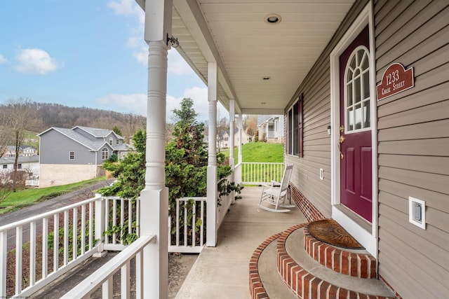 view of patio with covered porch