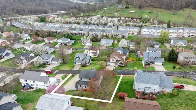 birds eye view of property featuring a residential view