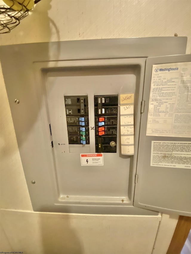 utility room with electric panel