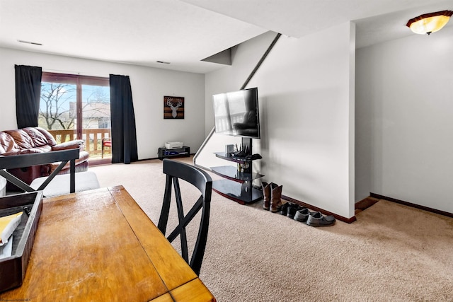 1224 Van Voorhis Rd, Morgantown, WV 26505 - office featuring baseboards, carpet flooring, and visible vents