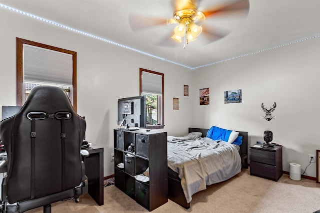1224 Van Voorhis Rd, Morgantown, WV 26505 - bedroom featuring ceiling fan, baseboards, and carpet flooring