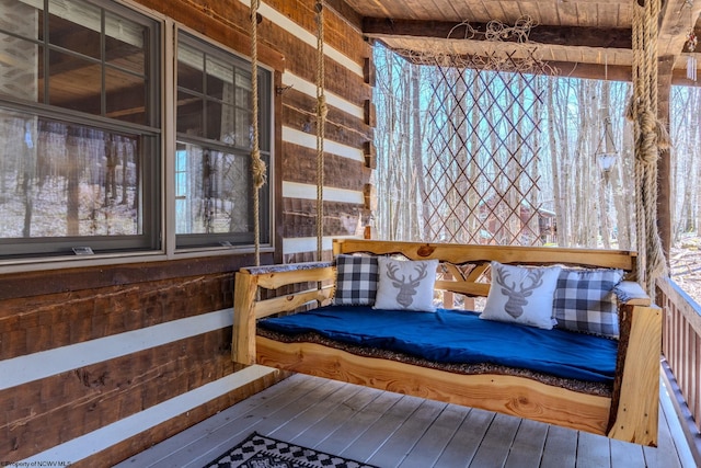 bedroom featuring hardwood / wood-style floors