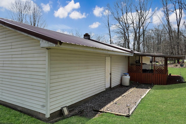3935 Cranesville Rd, Terra Alta, WV 26764 - view of side of home featuring a lawn and metal roof