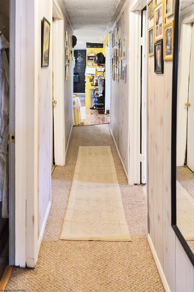 3935 Cranesville Rd, Terra Alta, WV 26764 - corridor featuring carpet, a textured ceiling, and baseboards