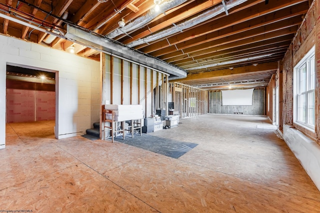 view of basement