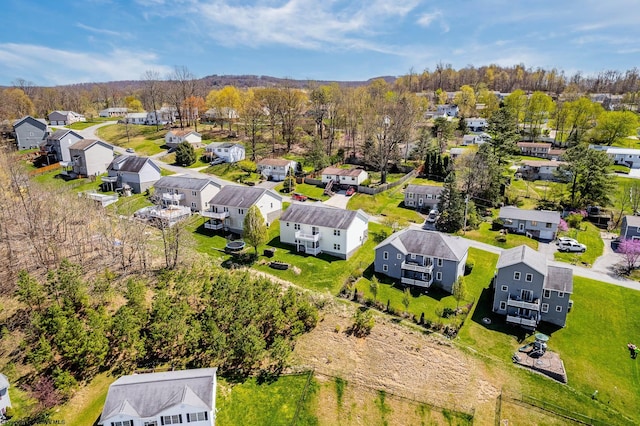 aerial view with a residential view