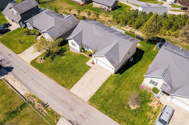 aerial view with a residential view