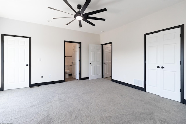 69 Hall Valley Ct, Bridgeport, WV 26330 - unfurnished bedroom with baseboards, visible vents, ensuite bathroom, and carpet flooring