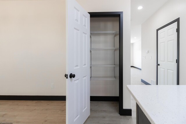 69 Hall Valley Ct, Bridgeport, WV 26330 - bathroom with baseboards, recessed lighting, and wood finished floors