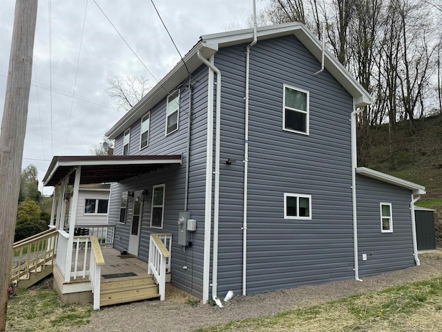 exterior space featuring a deck