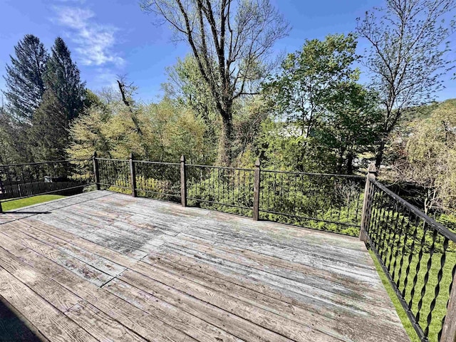 1223 Katherine St, Fairmont, WV 26554 - view of wooden deck