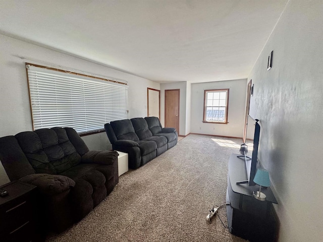 1223 Katherine St, Fairmont, WV 26554 - living room featuring baseboards and carpet