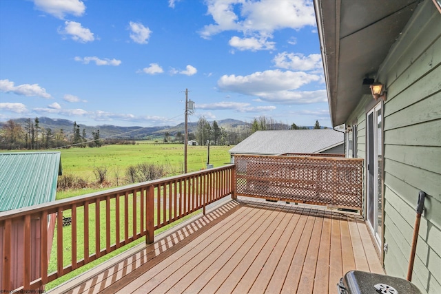 5570 Appalachian Hwy, Davis, WV 26260 - wooden terrace with a rural view, a yard, and a mountain view