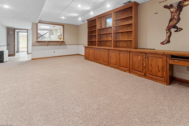 2254 Lakeside Ests, Morgantown, WV 26508 - below grade area with recessed lighting, baseboards, light colored carpet, and visible vents