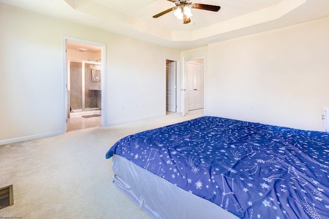 3005 Sun Vw, Morgantown, WV 26505 - carpeted bedroom featuring a tray ceiling, visible vents, and baseboards