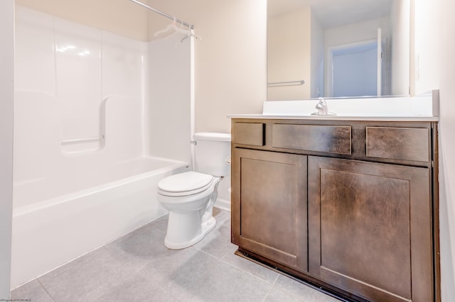 3005 Sun Vw, Morgantown, WV 26505 - full bathroom with tile patterned floors, washtub / shower combination, vanity, and toilet