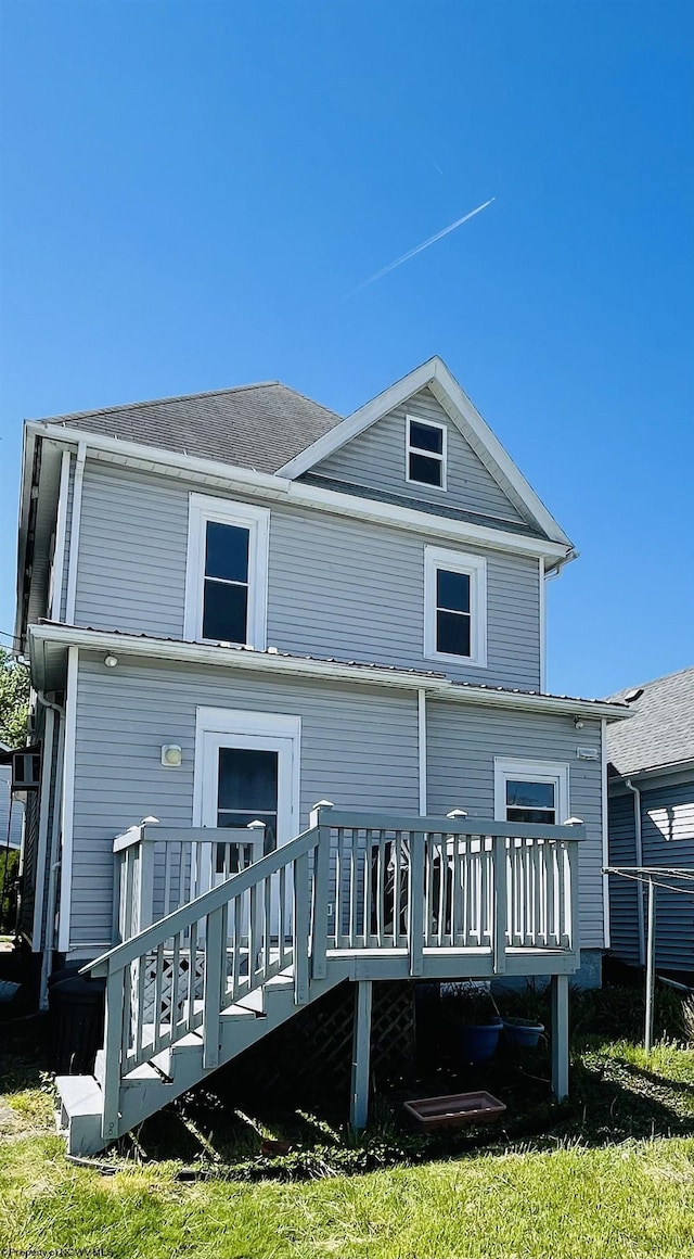 520 Mount Vernon Ave, Fairmont, WV 26554 - rear view of house featuring a deck