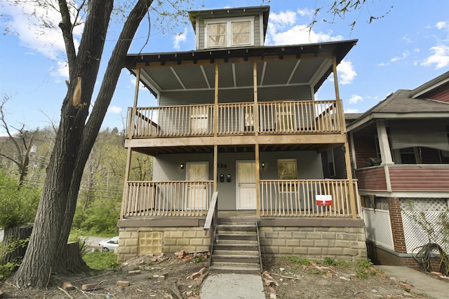 view of front of house featuring covered porch