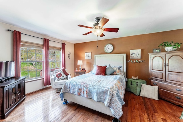 1252 Monumental Rd, Fairmont, WV 26554 - bedroom featuring wood-type flooring and a ceiling fan