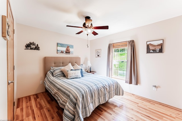 1252 Monumental Rd, Fairmont, WV 26554 - bedroom with ceiling fan and wood finished floors