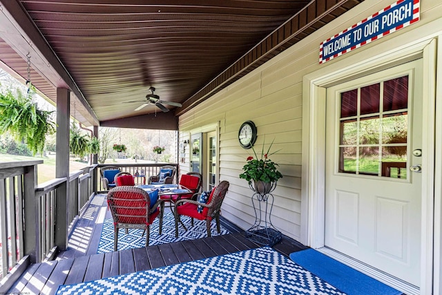 1252 Monumental Rd, Fairmont, WV 26554 - deck with ceiling fan