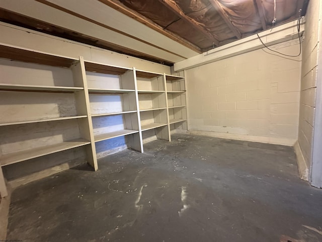 view of storage area
