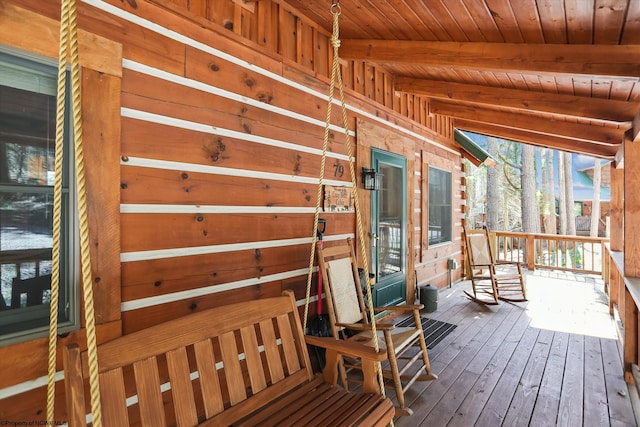 79 Pines Dr, Davis, WV 26260 - view of wooden deck