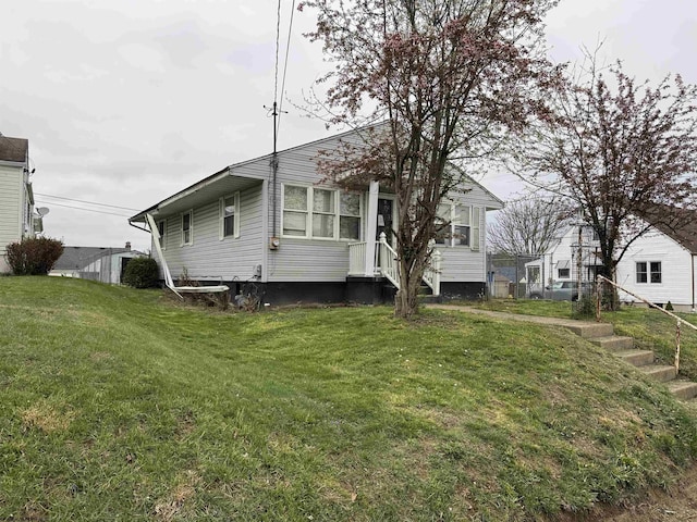 exterior space featuring a yard