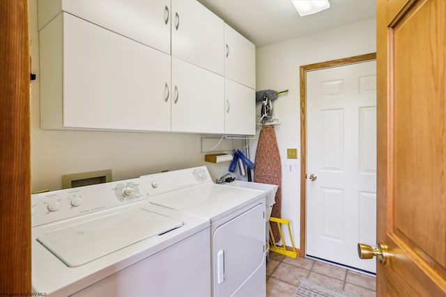1405 Cabin Mountain Rd, Davis, WV 26260 - laundry room with washer and clothes dryer, cabinet space, and light tile patterned flooring