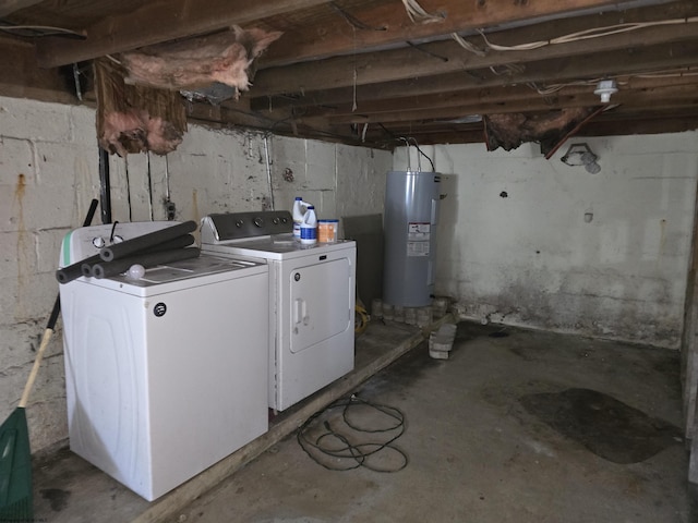 130 Hunsaker St, Fairmont, WV 26554 - unfinished below grade area featuring water heater and washing machine and dryer