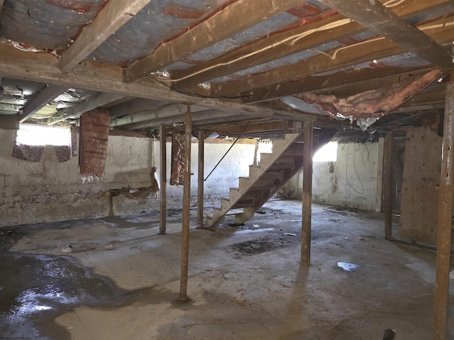 130 Hunsaker St, Fairmont, WV 26554 - basement featuring stairs