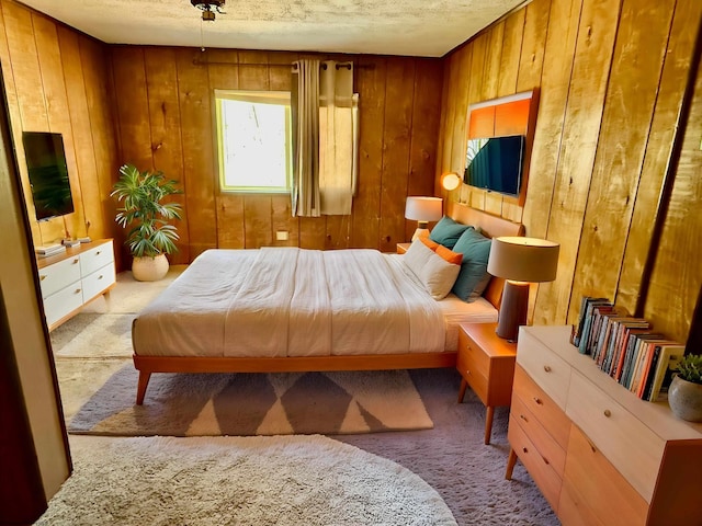 108 Toothman Run Rd, Rivesville, WV 26588 - carpeted bedroom with wood walls
