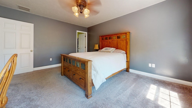 7 Mayberry Dr, Fairmont, WV 26554 - bedroom featuring baseboards, visible vents, a ceiling fan, and light colored carpet
