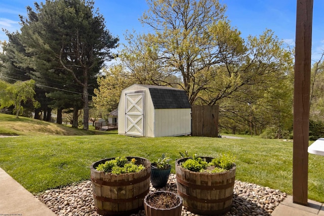 view of shed