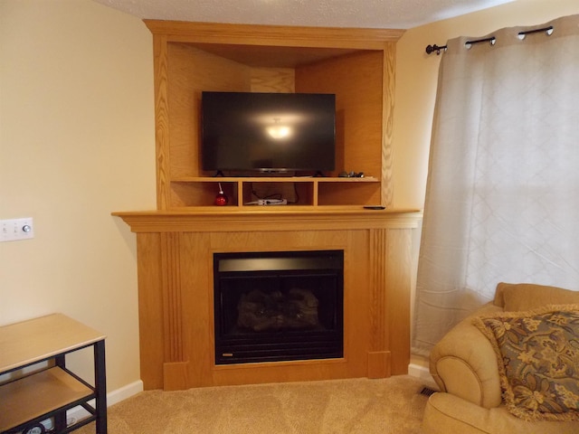 260 Donna Ave, Morgantown, WV 26505 - living area featuring a fireplace, baseboards, and carpet