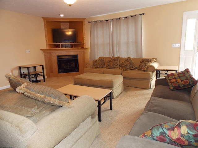 260 Donna Ave, Morgantown, WV 26505 - living area featuring carpet floors and a fireplace