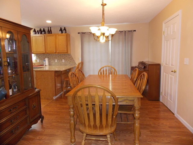 260 Donna Ave, Morgantown, WV 26505 - dining space featuring light wood-style floors, recessed lighting, and a chandelier