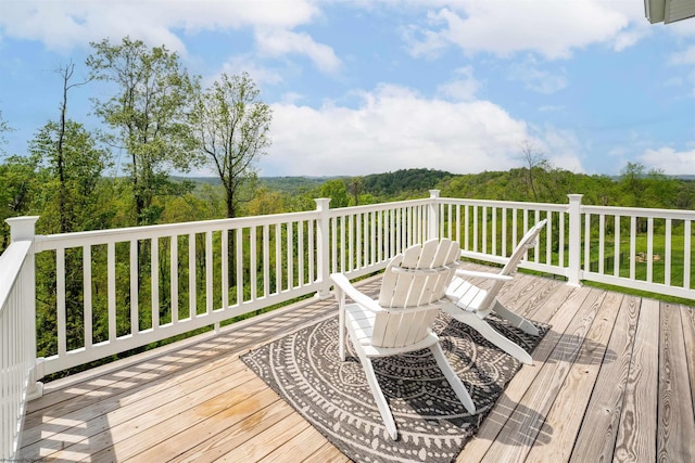245 Charolais Cir, Fairmont, WV 26554 - deck with a wooded view